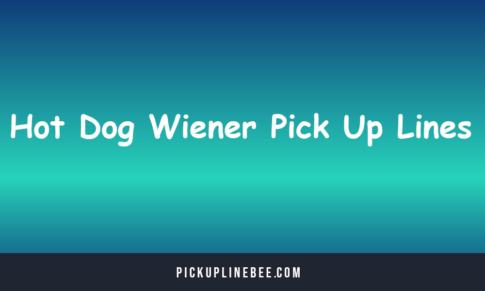 Hot Dog Wiener Pick Up Lines