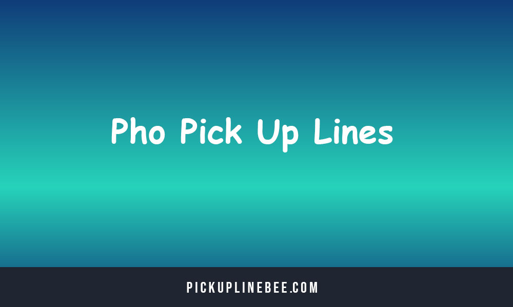 Pho Pick Up Lines