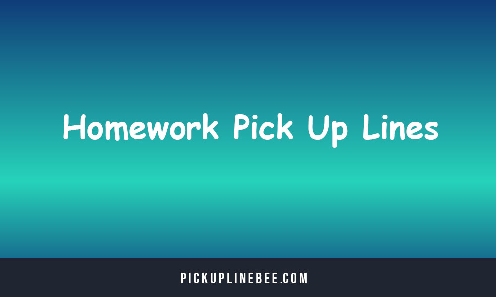 Homework Pick Up Lines